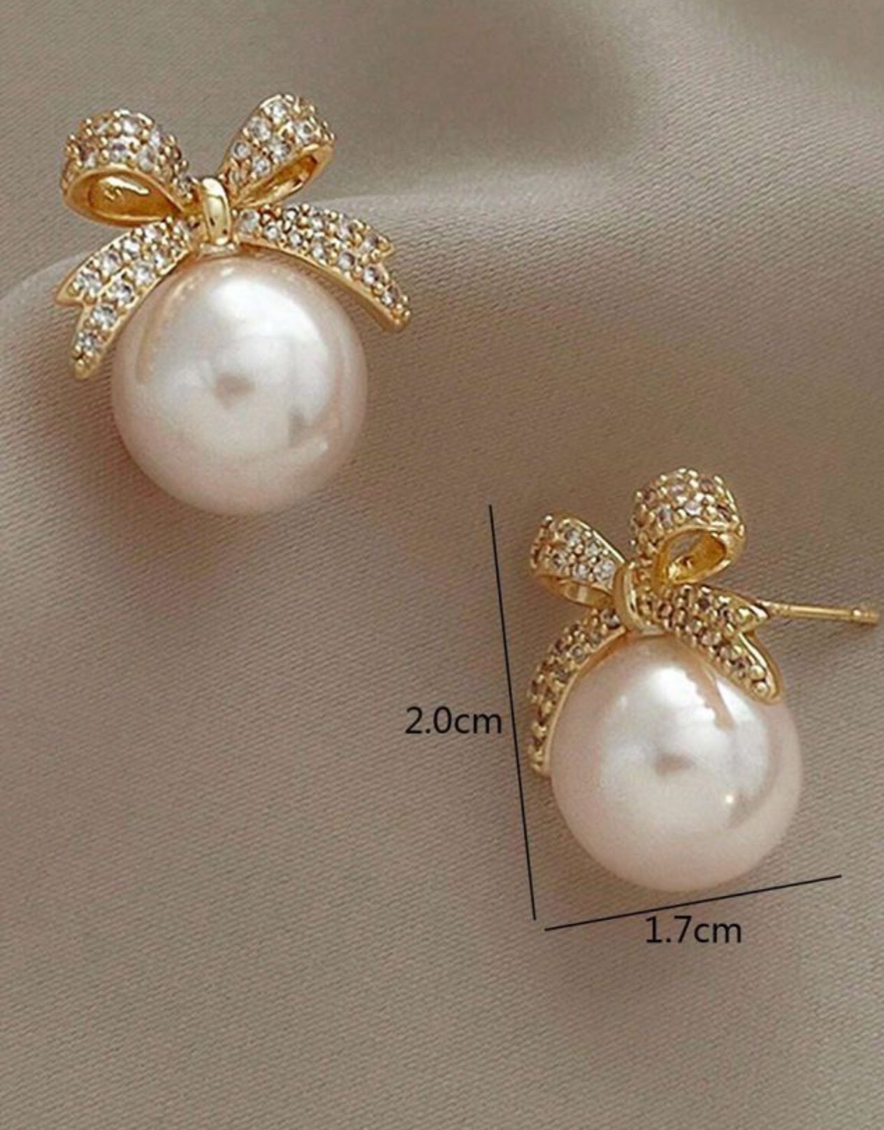 Pearl Bow Earrings