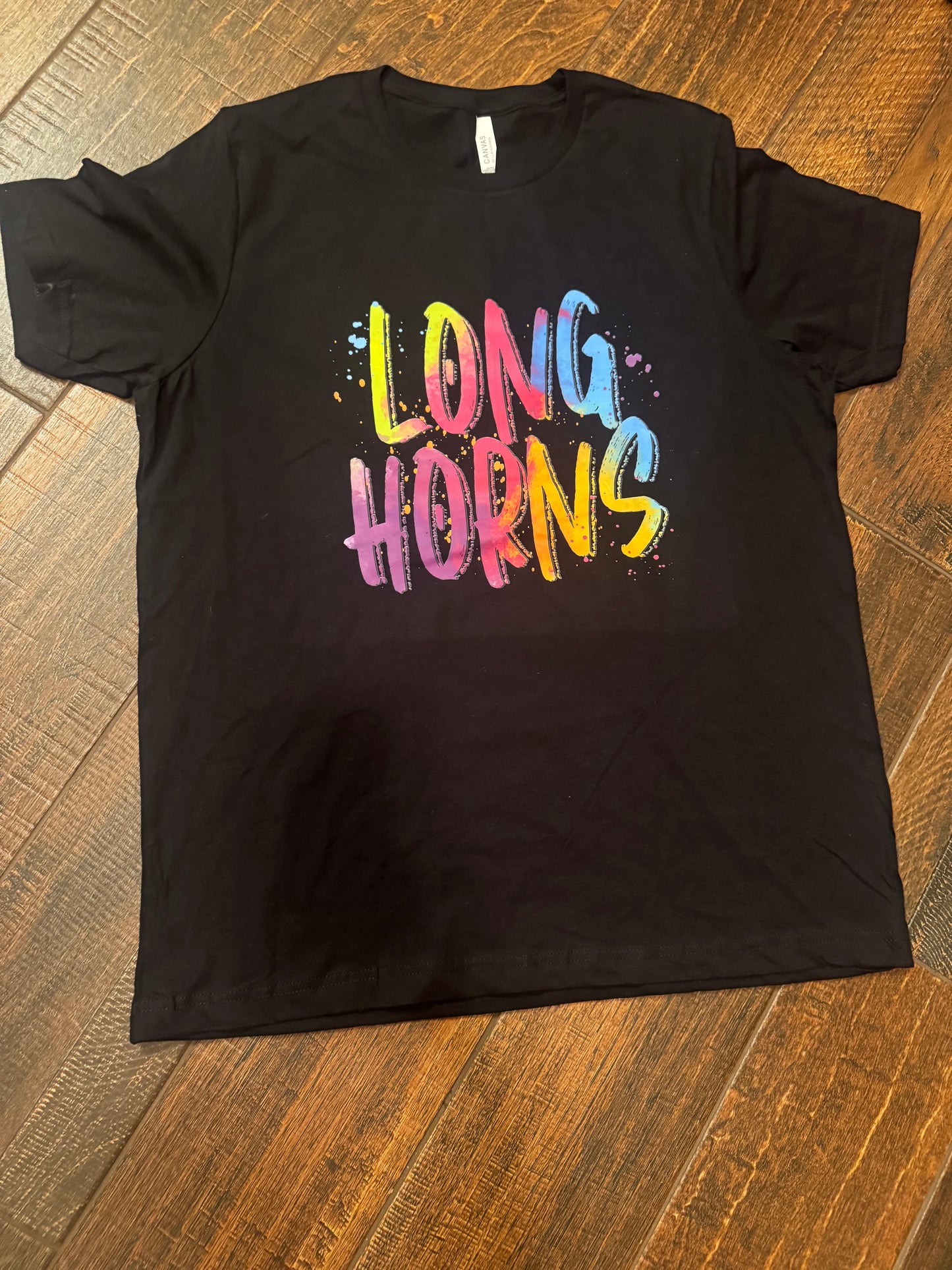 Splatter Paint Longhorn Shirt