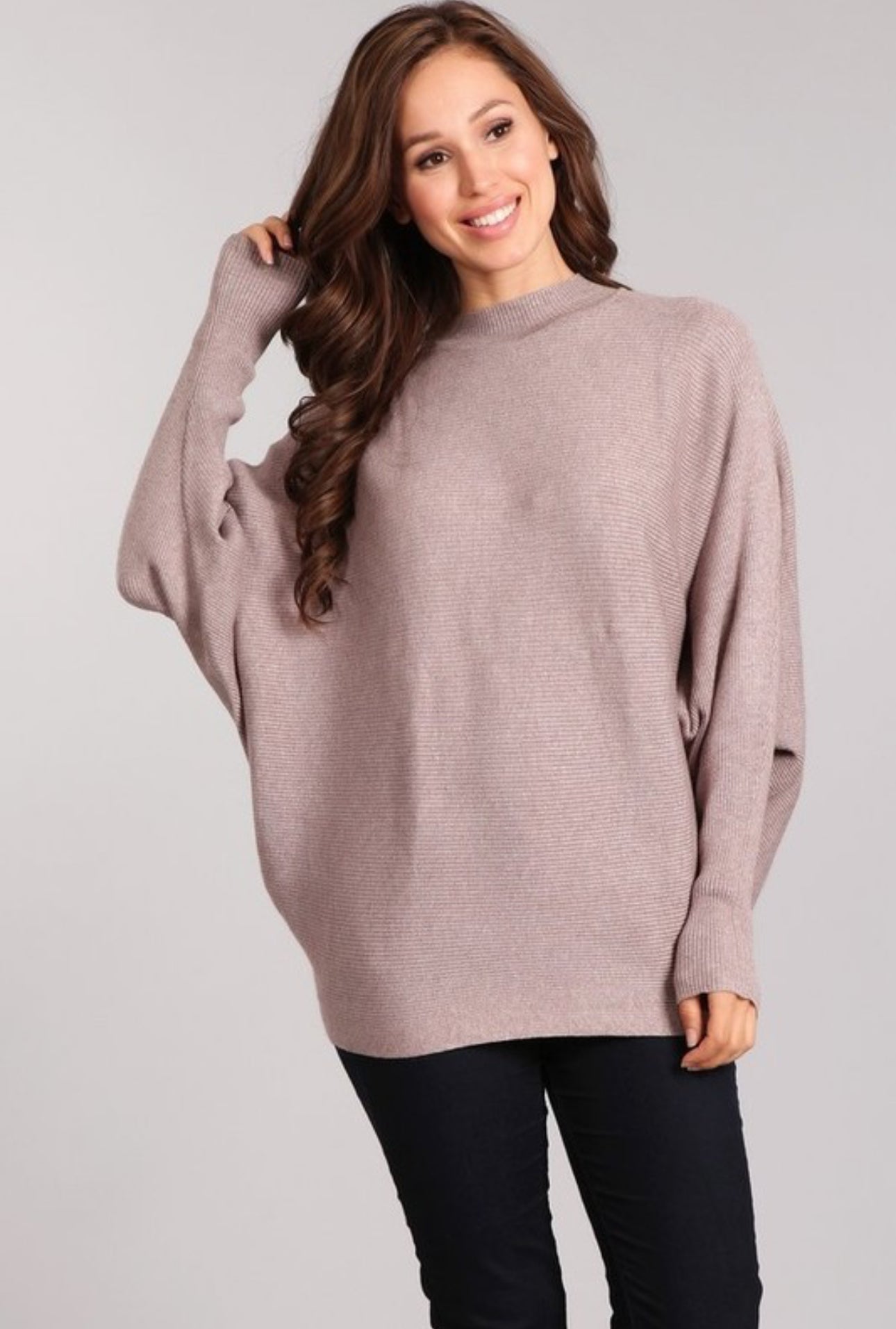 Solid Rib Knit Sweater