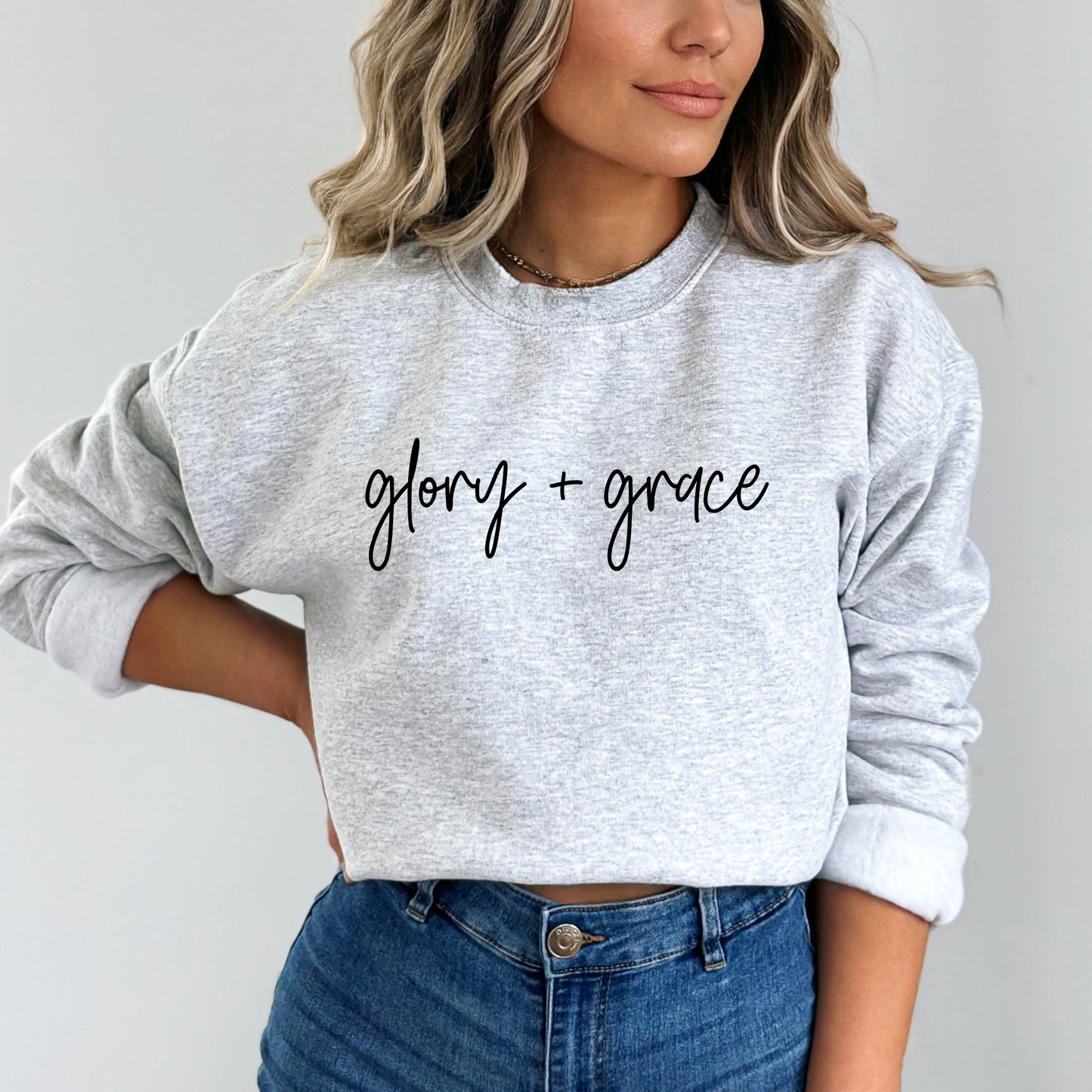 Glory + Grace Sweatshirt in Grey