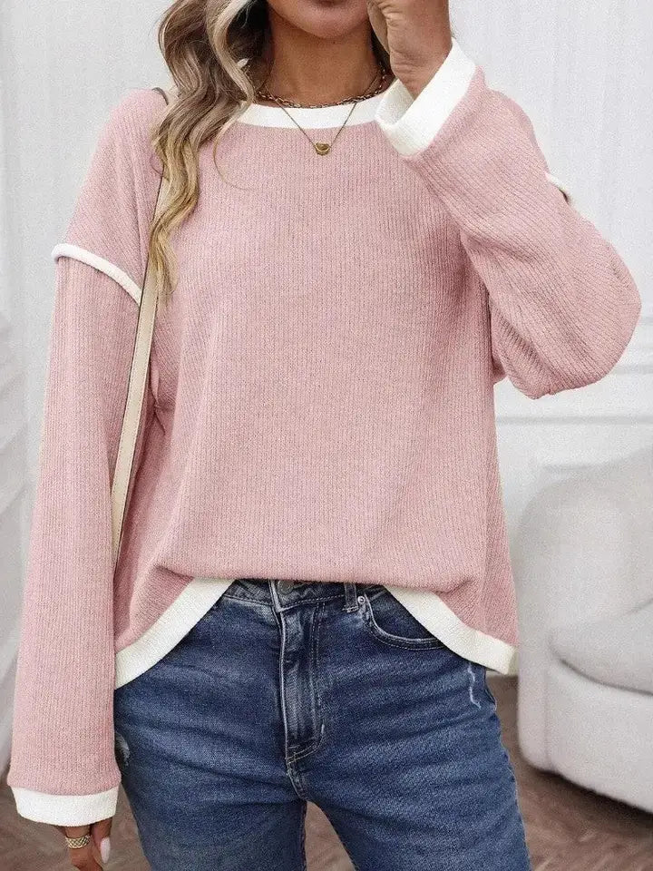 Lovesoft- Pink Long Sleeve Crewneck