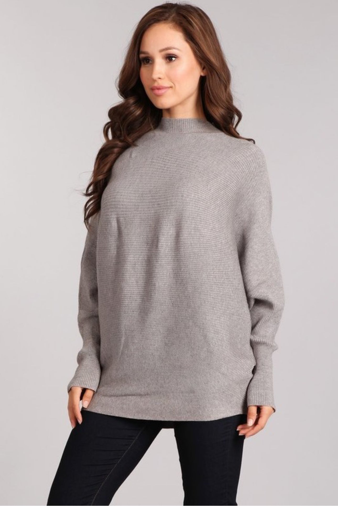 Solid Rib Knit Sweater