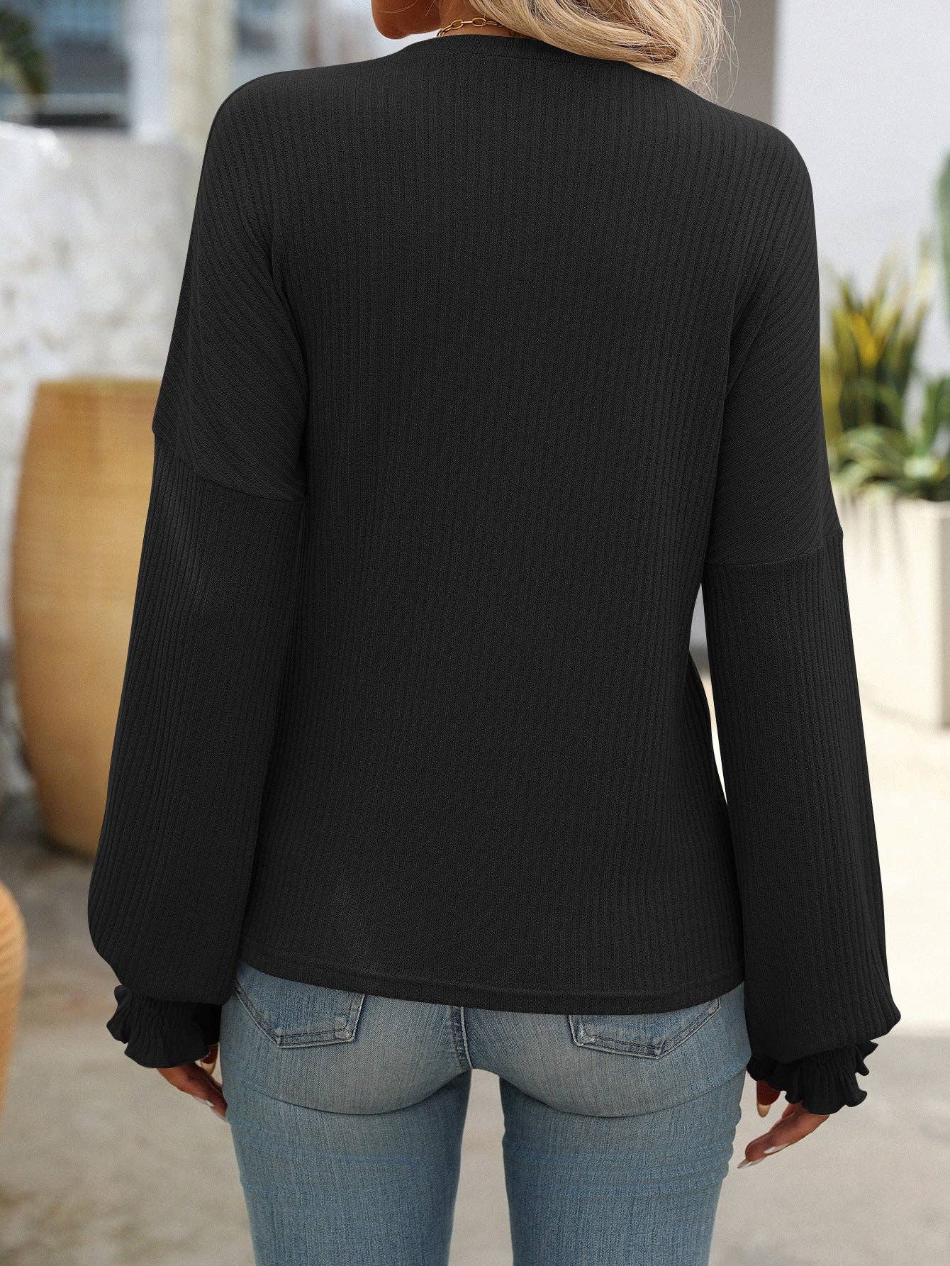 *DOORBUSTER* Lovesoft - Women Loose Casual Pit Strip Long-sleeved Shirt