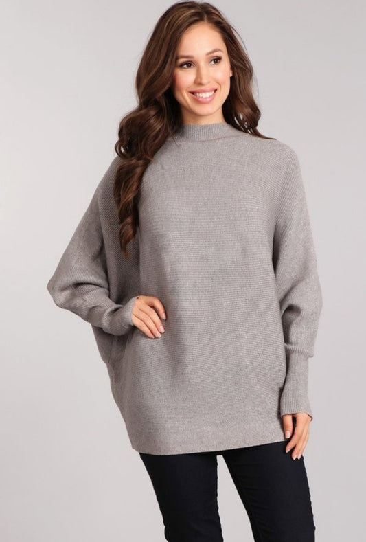 Solid Rib Knit Sweater